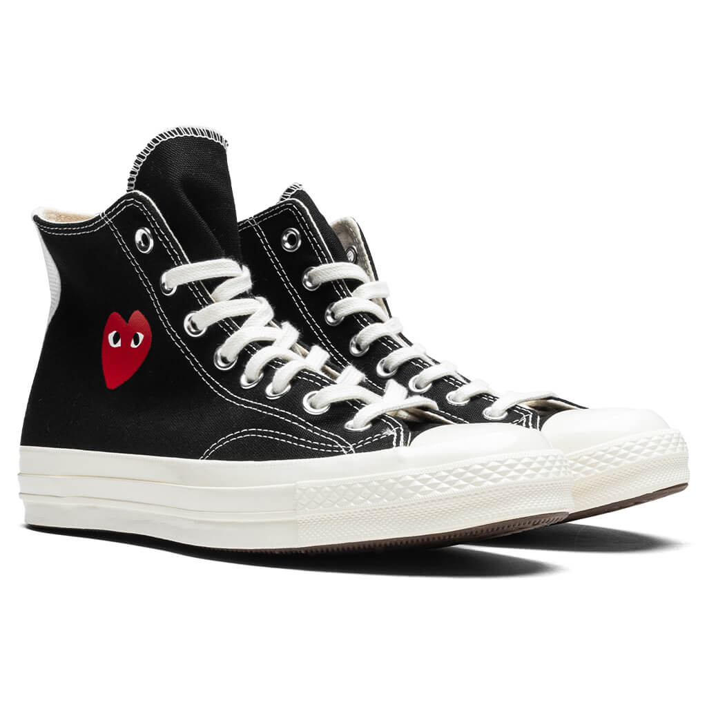 Converse x Comme Des Garcons PLAY All Star Chuck 70 Hi Small Red Heart Black