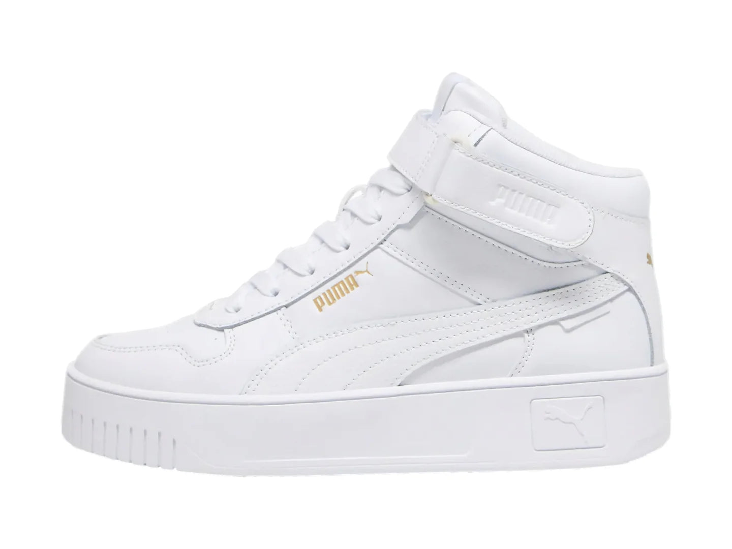 Tenis PUMA Carina Street Mid Blancos y Oro para Mujer