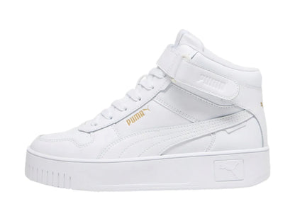 Tenis PUMA Carina Street Mid Blancos y Oro para Mujer