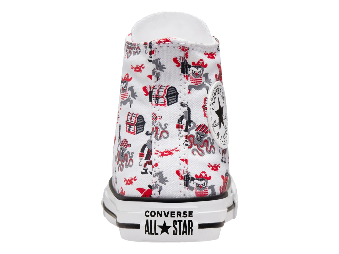 Tenis Converse Chuck Taylor All Star Hi Blanco y Rojo para Niño
