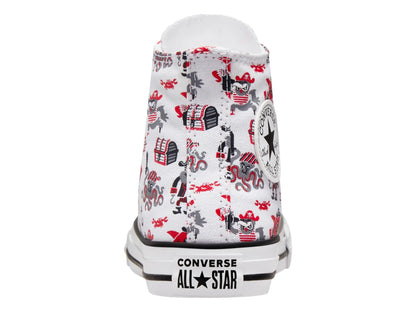 Tenis Converse Chuck Taylor All Star Hi Blanco y Rojo para Niño