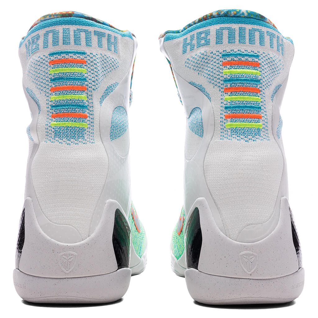Kobe IX Elite High Protro What The Kobe White Reflective Silver Chlorine Blue