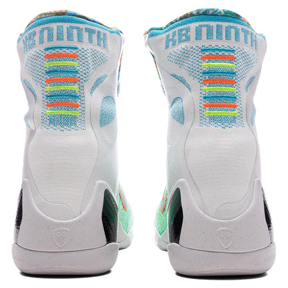Kobe IX Elite High Protro What The Kobe White Reflective Silver Chlorine Blue