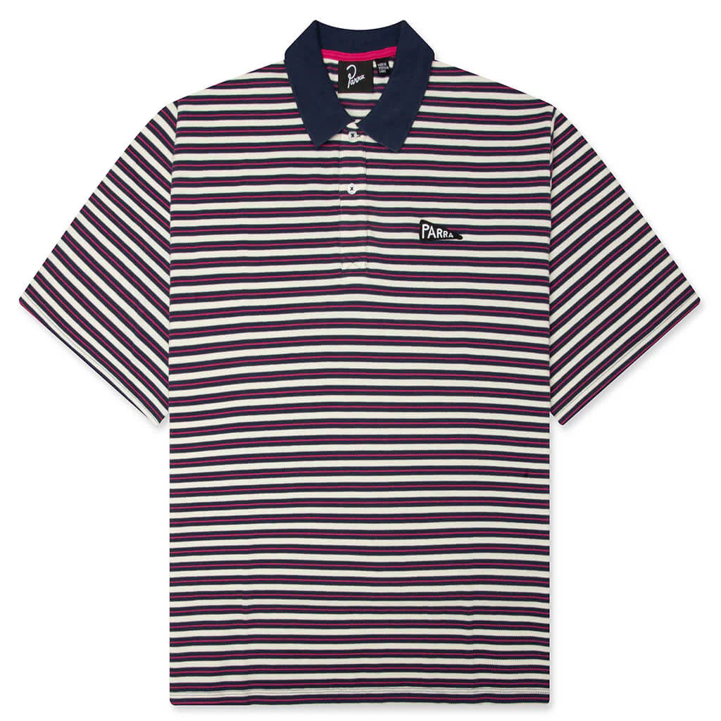 Flag Striper Polo Shirt Purple Pink