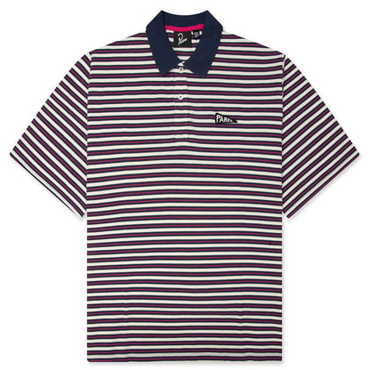 Flag Striper Polo Shirt Purple Pink