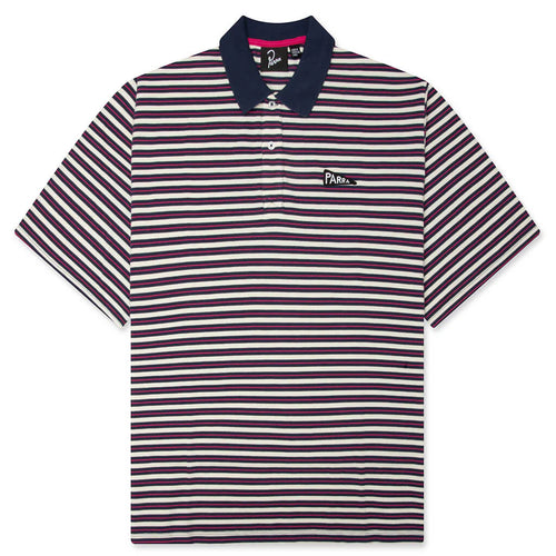 Flag Striper Polo Shirt Purple Pink