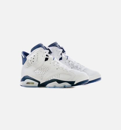 Air Jordan 6 Midnight Navy Mens Lifestyle Shoe White Navy Free Shipping