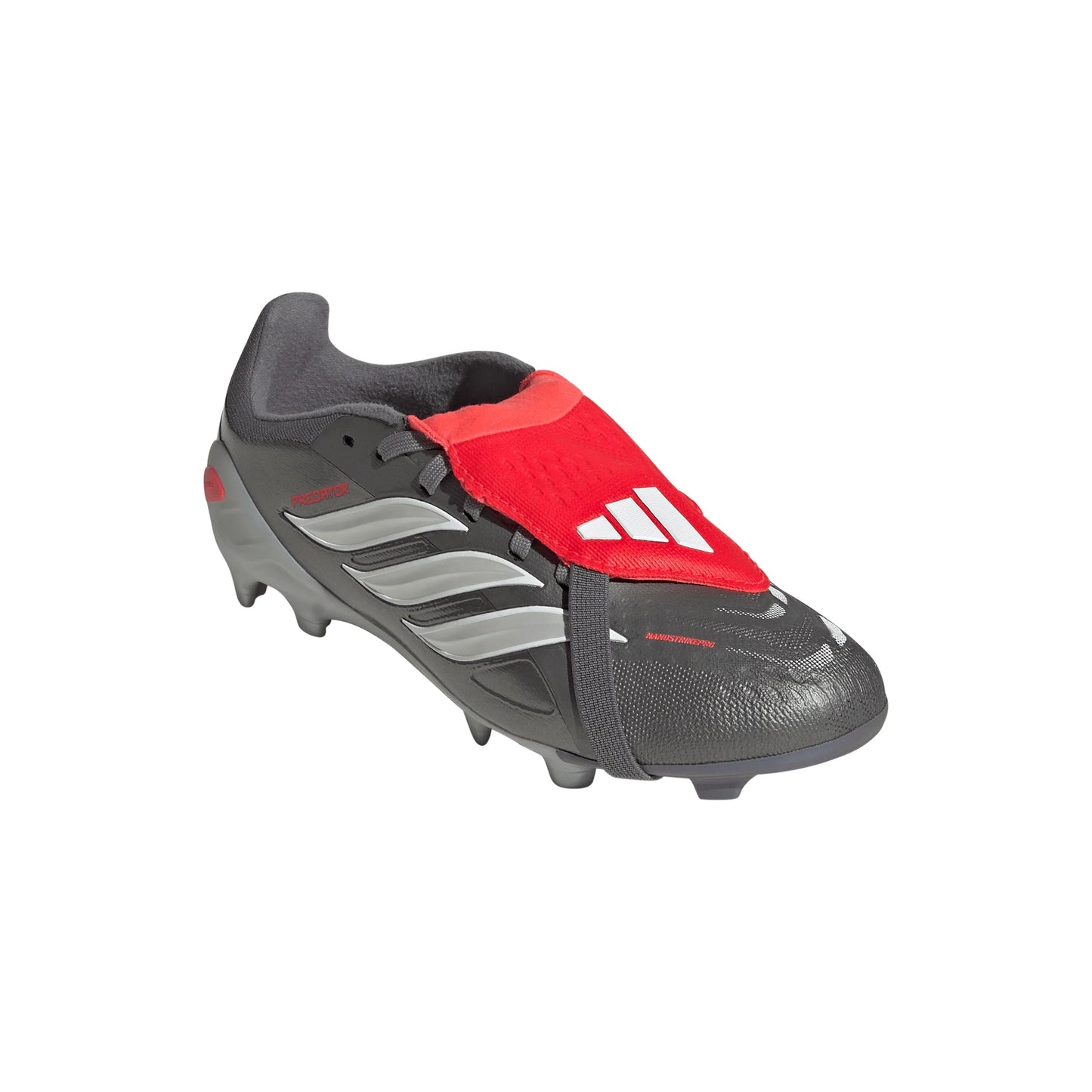 adidas Predator Elite Fold Over Tongue FG Youth Soccer Cleats Grey Red