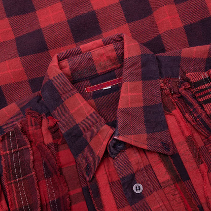 Over Dyed Ribbon Shirt Red