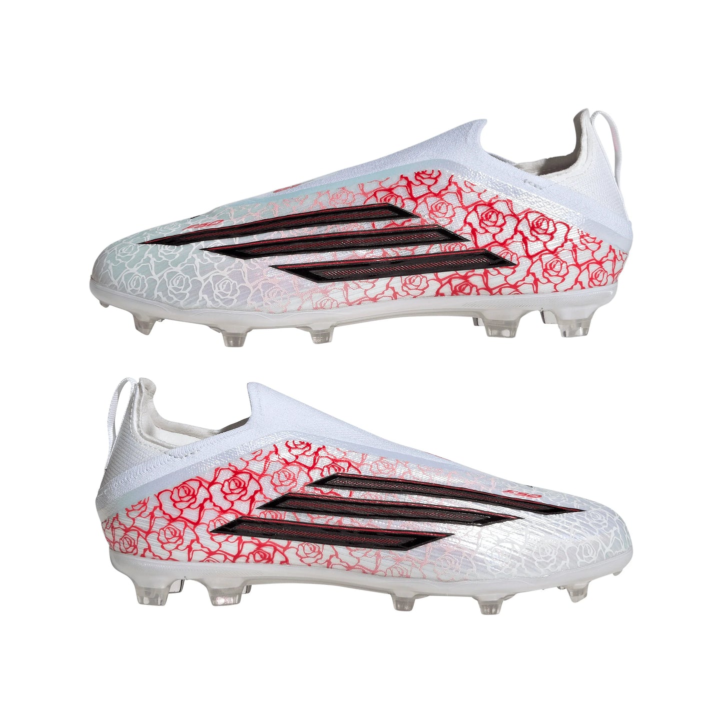 adidas F50 Elite Laceless FG Firm Ground Youth Soccer Cleats White Black Red