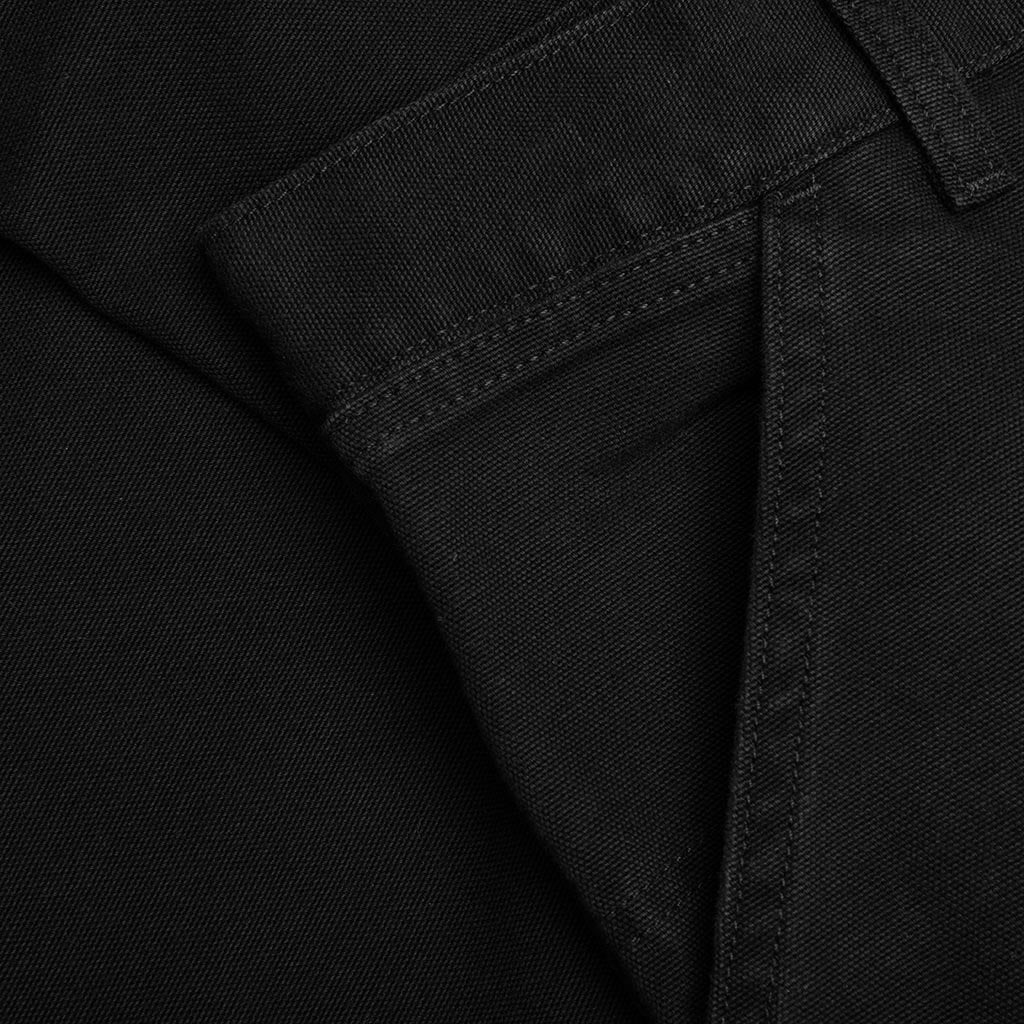 Double Knee Pant Black Aged Canvas