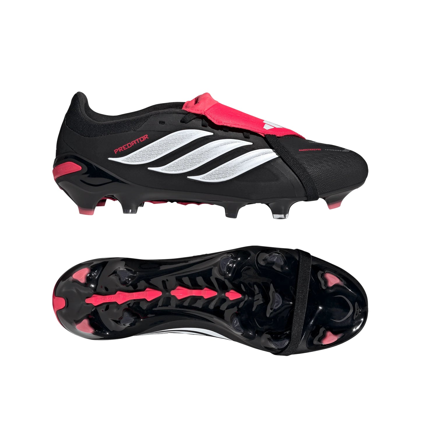 adidas Predator Pro Fold Over Tongue FG Firm Groun Mens Soccer Cleats Black White