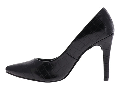 Zapatillas Luna Rosa Negro Efecto Croco