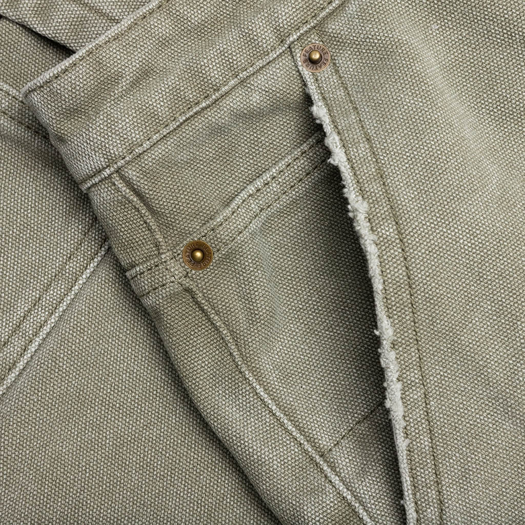 Ryan Double Knee Shorts Washed Olive