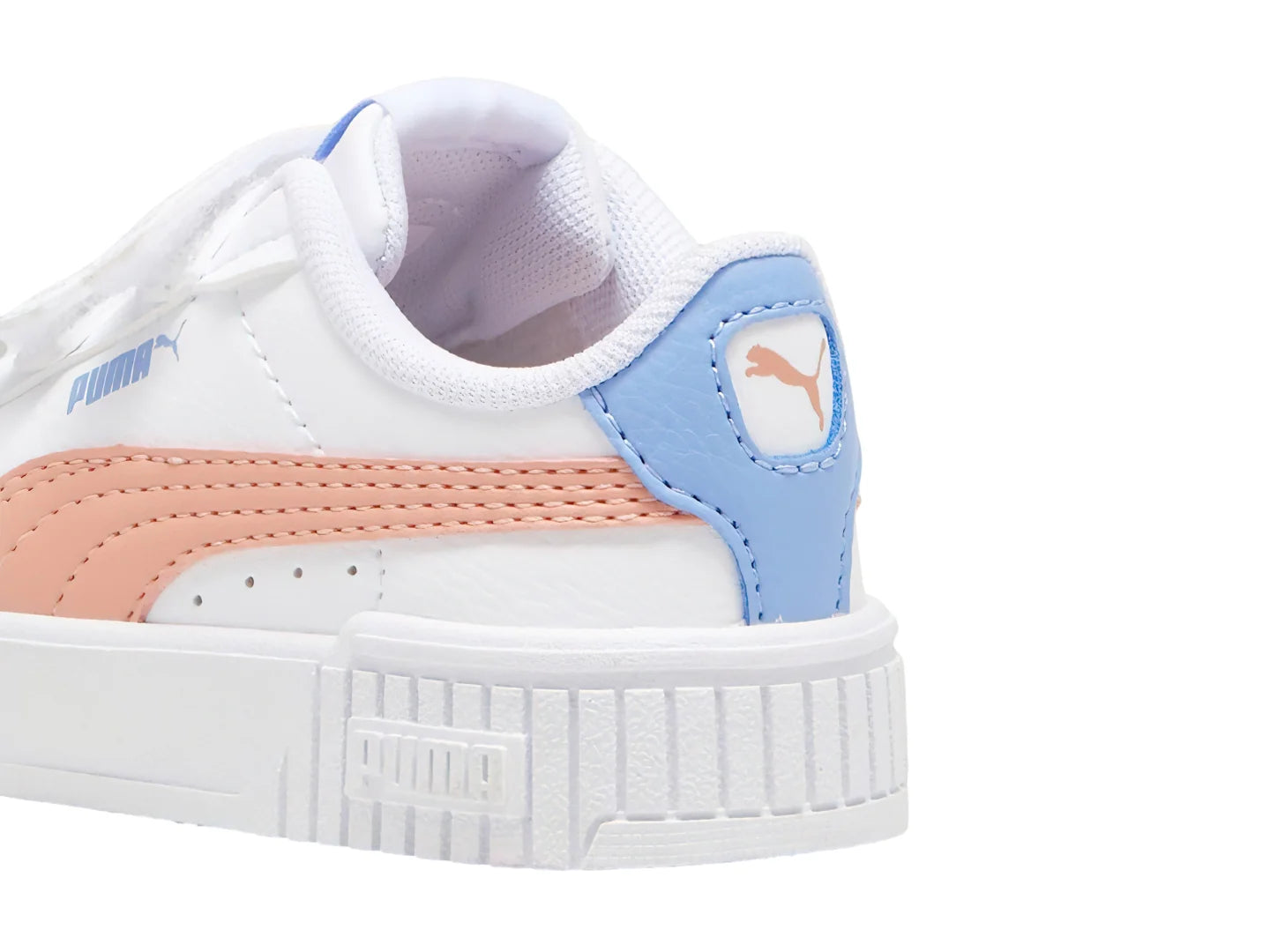 Tenis PUMA Carina 20 Blanco Rosa y Azul para Niña