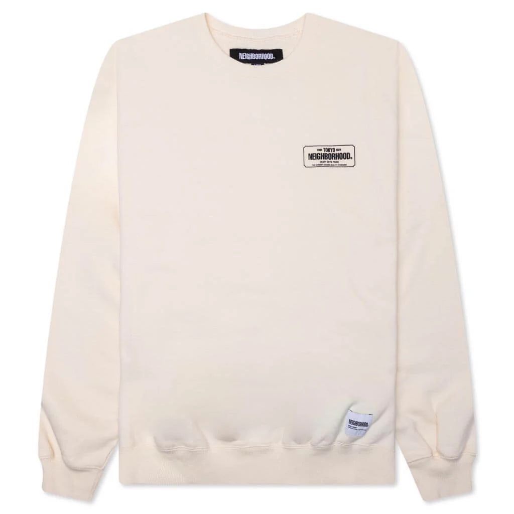 Classic Sweat L S Shirt Ivory