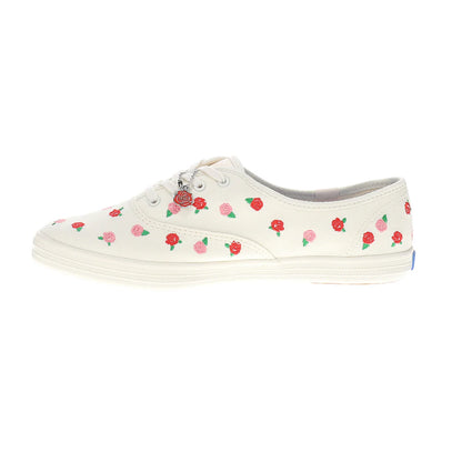 Champion Canvas Rose Embroidery Lace Up Sneakers