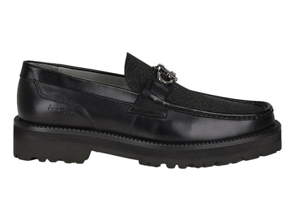 Zapato Cuadra de Mantarraya Negro para Hombre