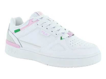 Tenis FILA Skypass Low Blanco con Rosa y Verde para Mujer