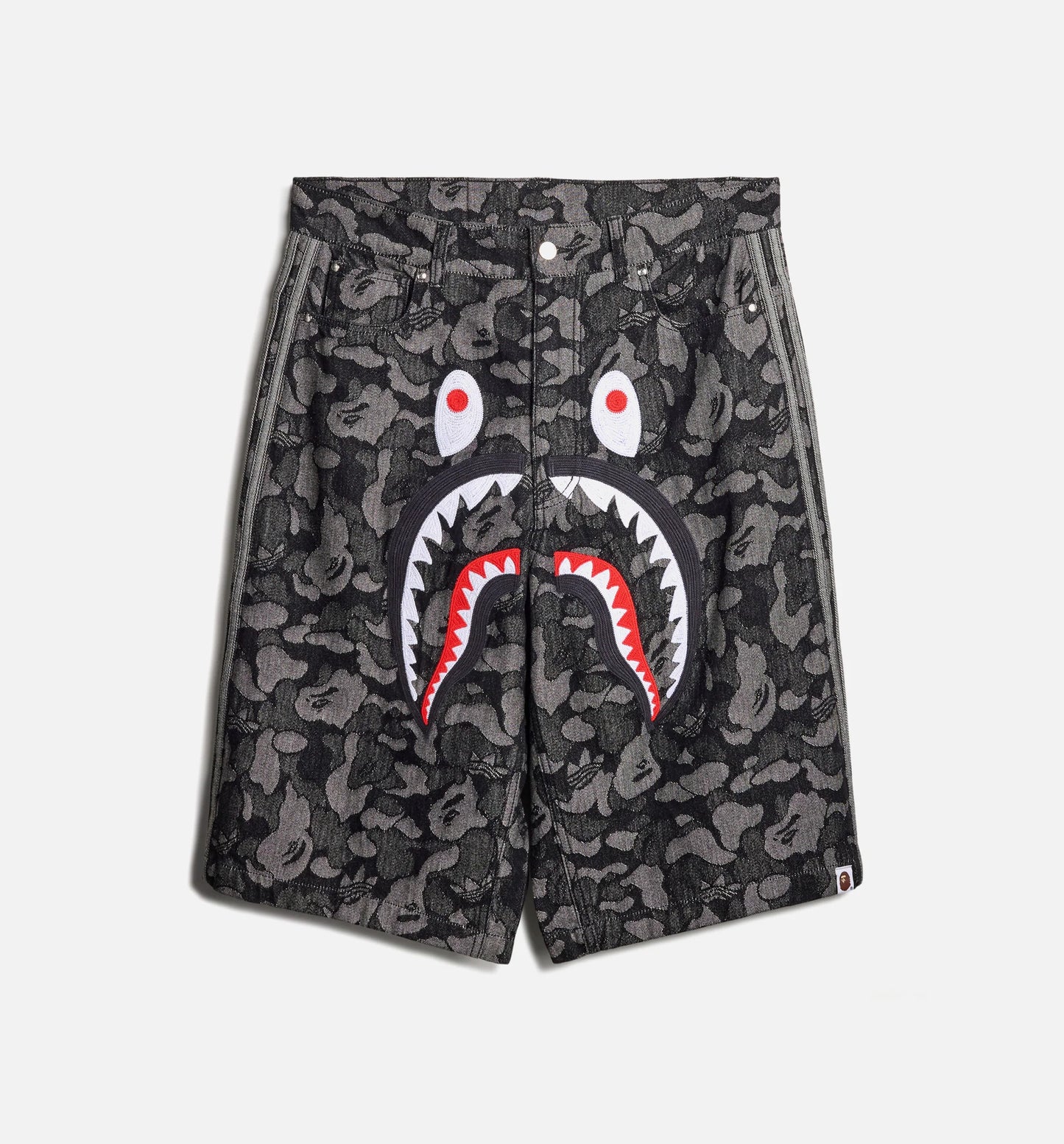 Bape Shark Denim Mens Short Black