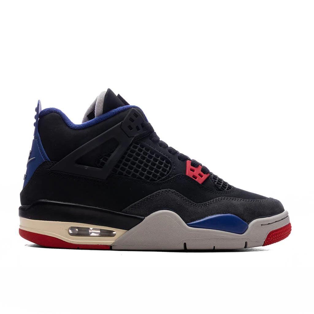 Air Jordan 4 Retro Rare Air GS Black Fire Red Deep Royal Blue