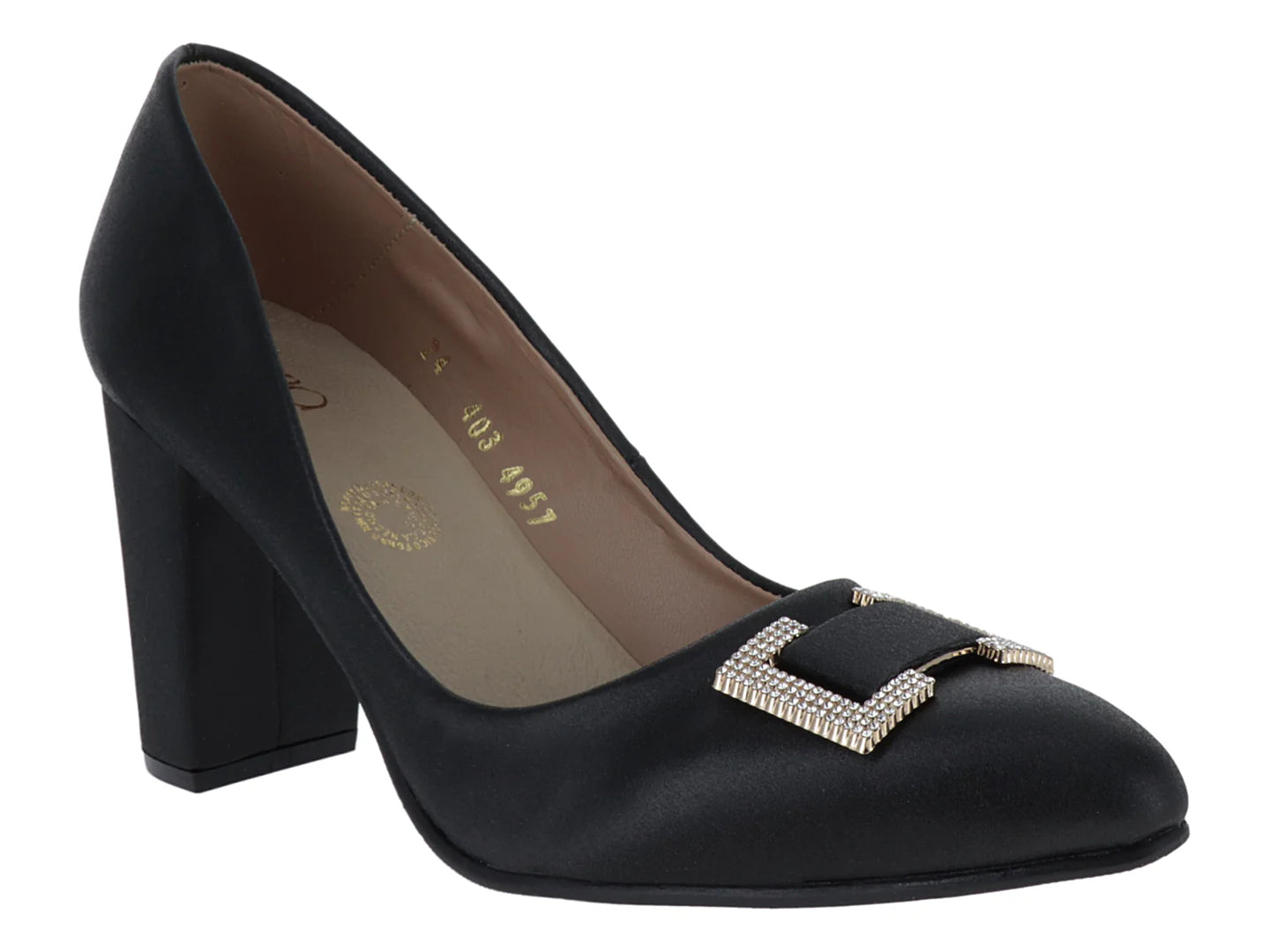 Zapatos de Tacón Luna Rosa Negro para Mujer