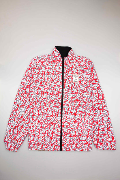 Hagt Reversible Mens Track Top Black White