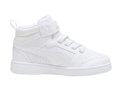 Tenis PUMA Rebound V6 Mid Blancos para Niño