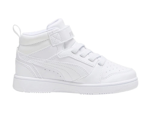 Tenis PUMA Rebound V6 Mid Blancos para Niño