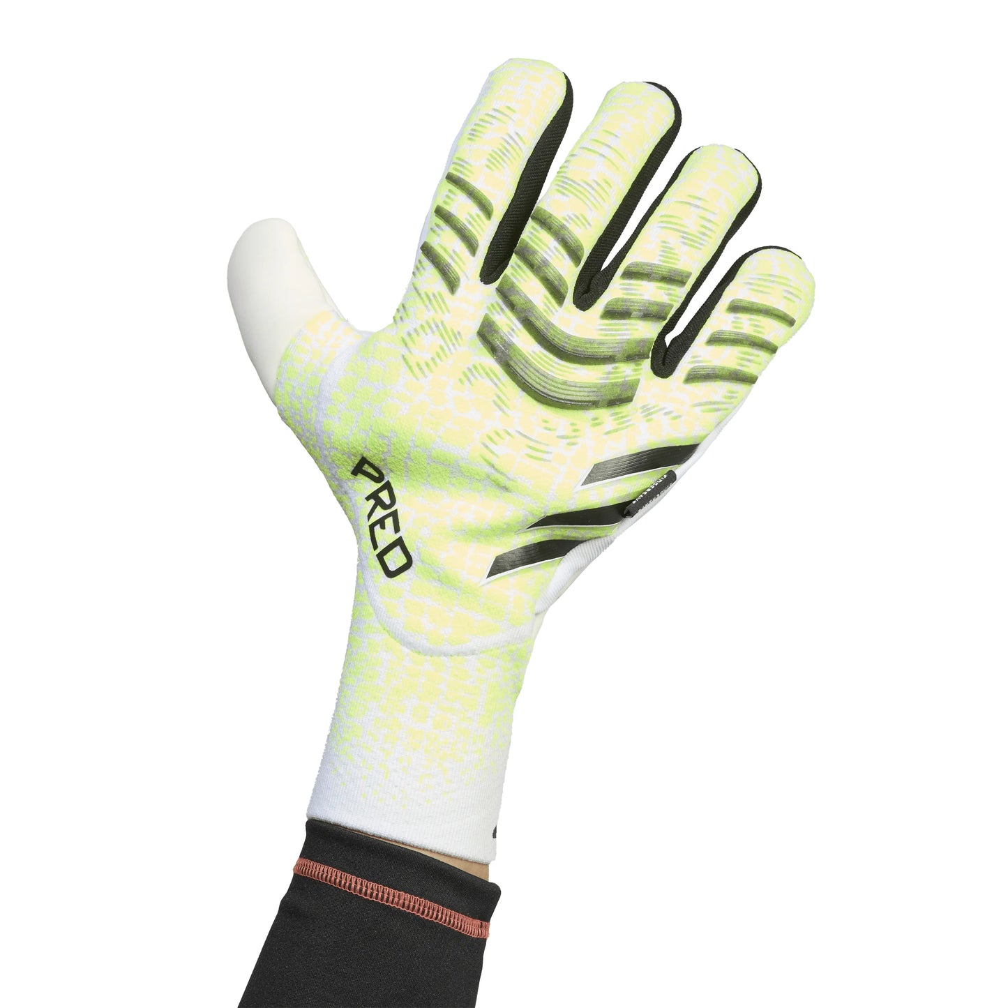 adidas Predator Pro Fingersave Goalkeeper Gloves Lemon White Black