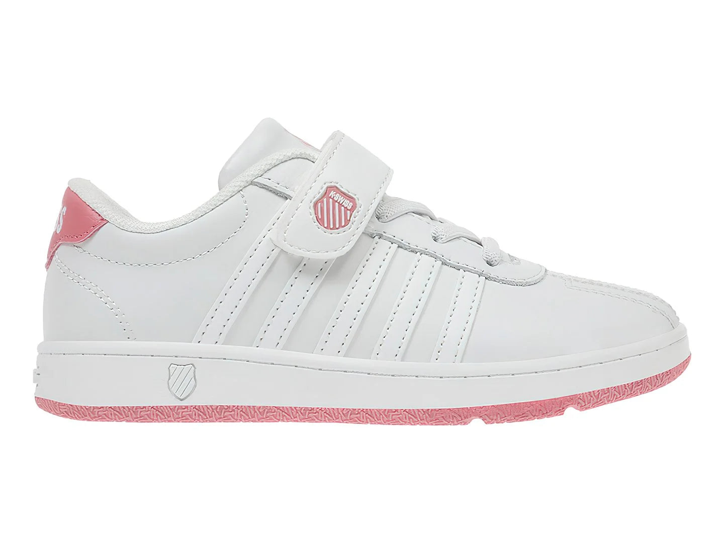 Tenis K Swiss West Court Blanco y Coral para Niña