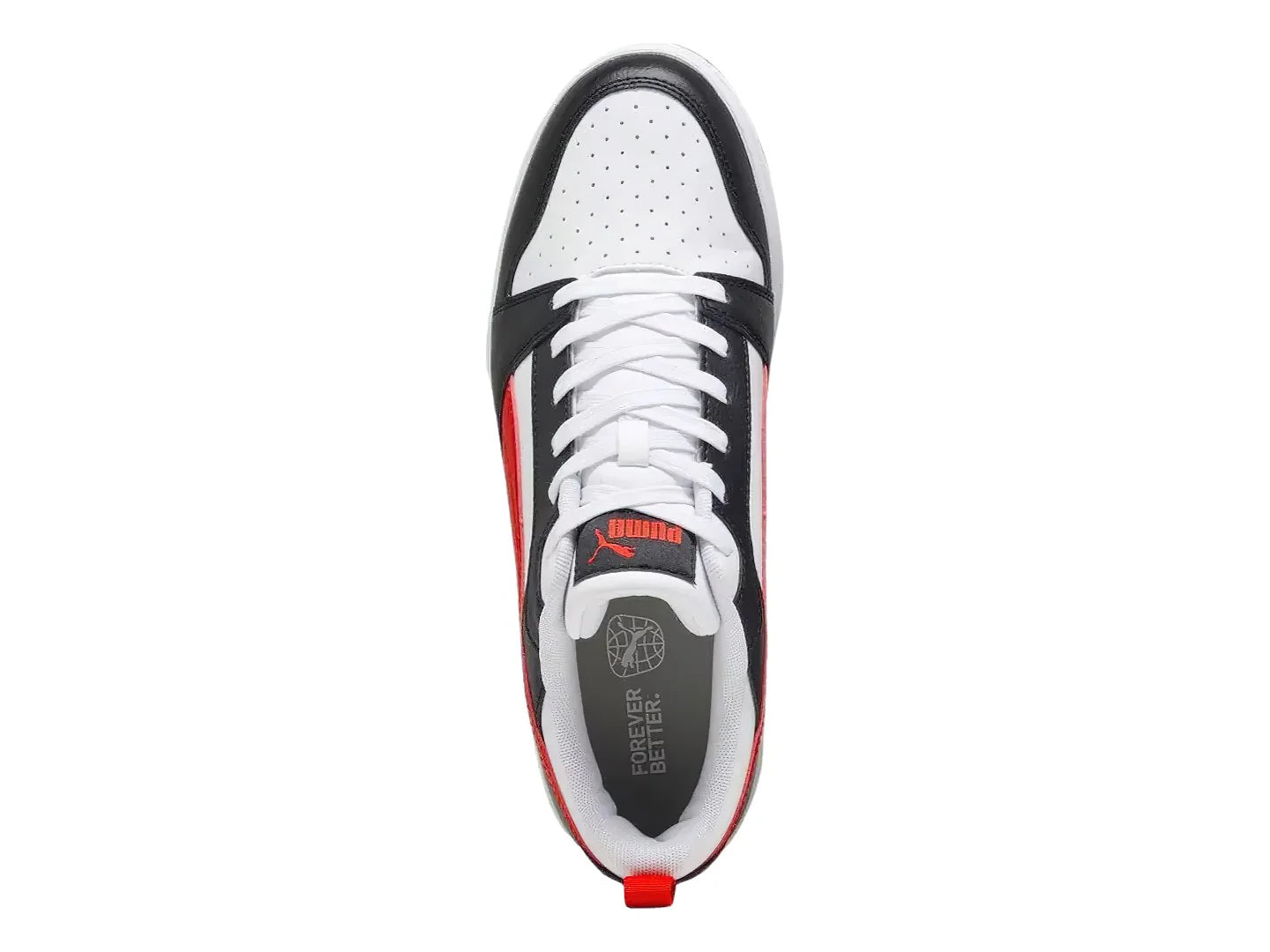 Tenis PUMA Rebound V6 Low Blanco y Rojo para Hombre