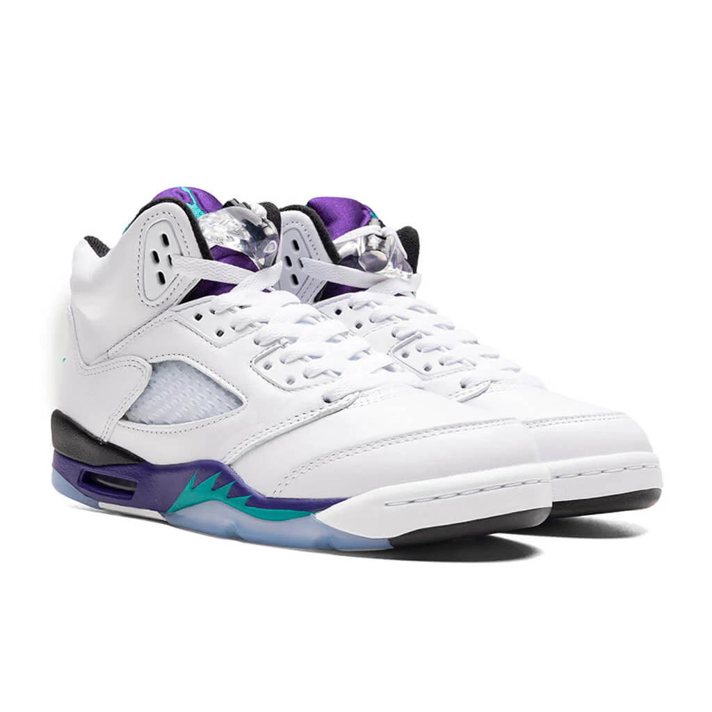 Air Jordan 5 Retro OG Grape GS White New Emerald Grape
