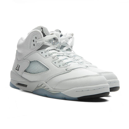 Air Jordan 5 Retro White Metallic GS White Black Metallic Silver