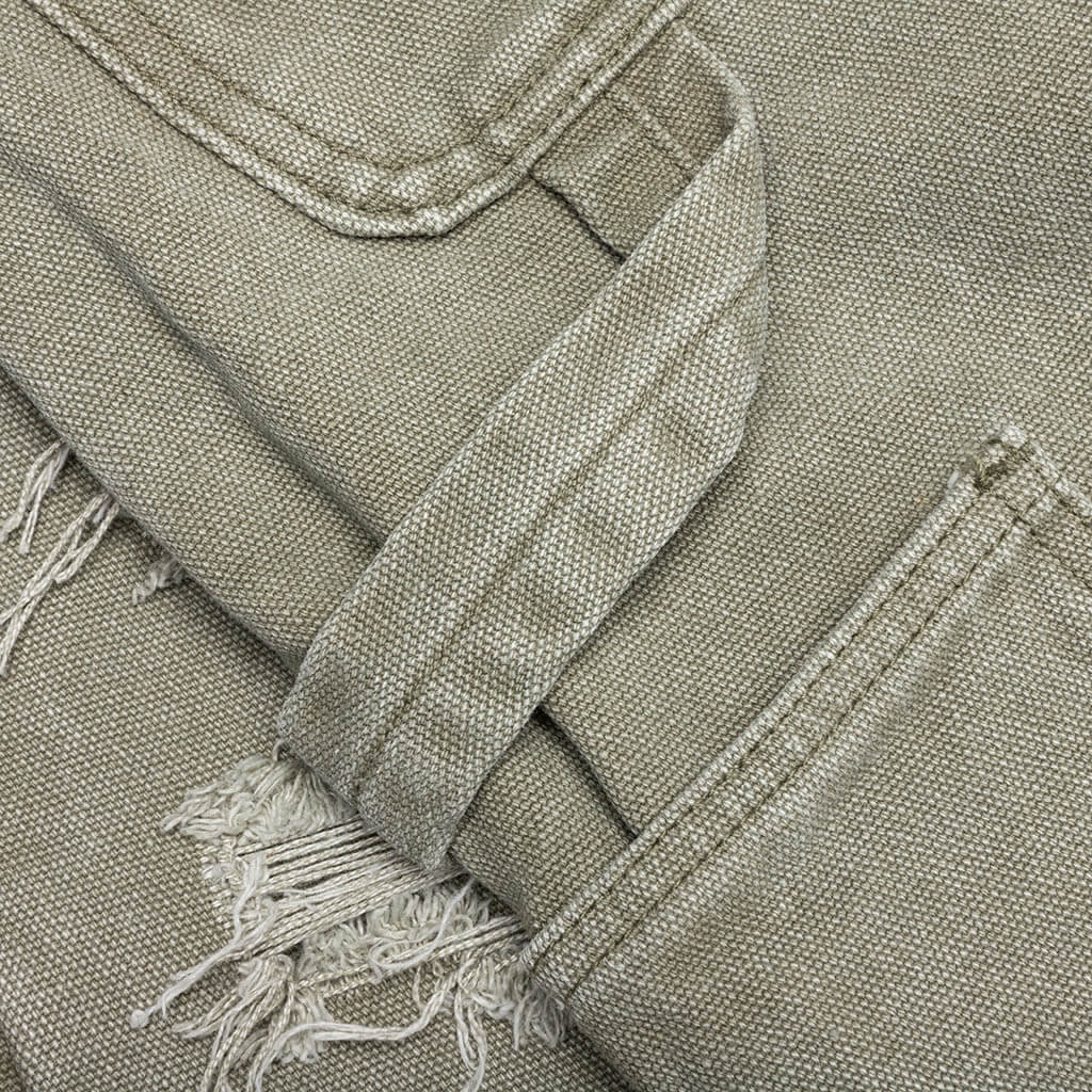 Ryan Double Knee Shorts Washed Olive
