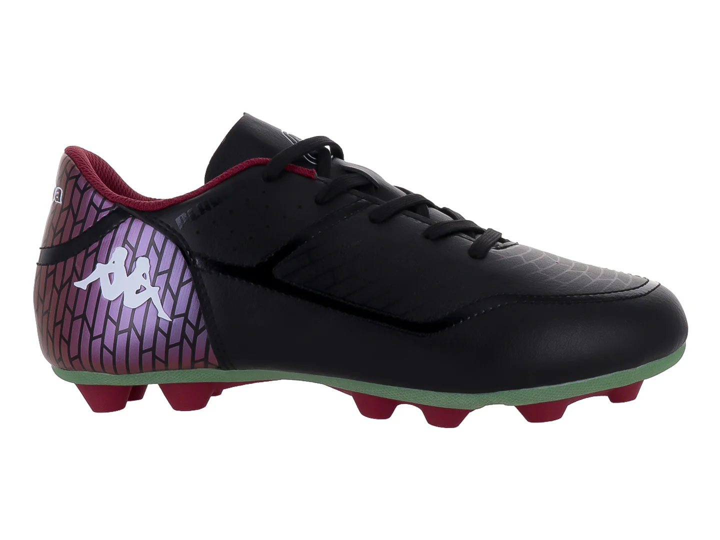 Tenis de Fútbol Kappa Negro y Verde para Niño