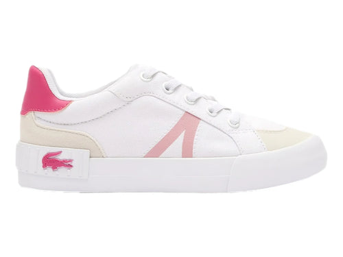Tenis Lacoste Blanco y Rosa para Niña