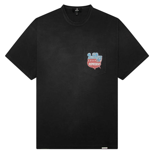 Represent x Beach Boys Americas Band T Shirt Stained Black
