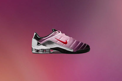Womens T90 Shox Magia SP x Forget me nots Shy Pink University Red Black