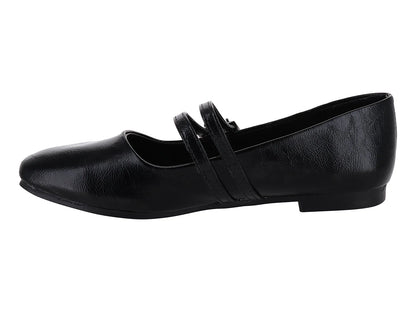Zapatos Planos Luna Rosa Negros para Mujer
