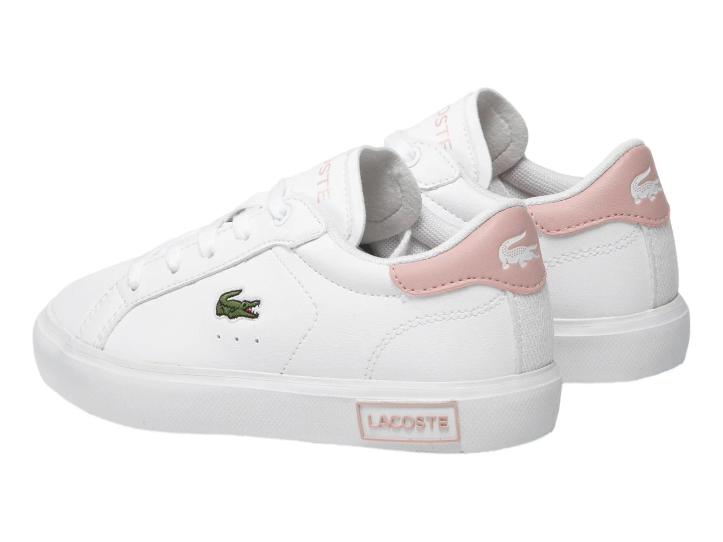 Tenis Lacoste Powercourt Blanco y Rosa para Niña