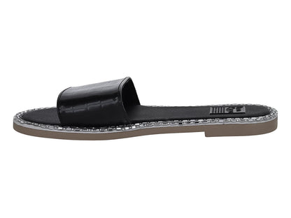 Sandalias Luna Rosa Negro con Piedras para Mujer