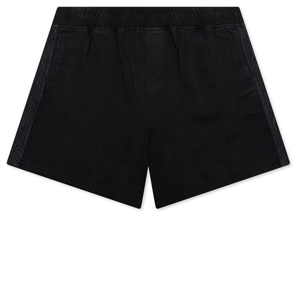Knitted Panel Shorts Black