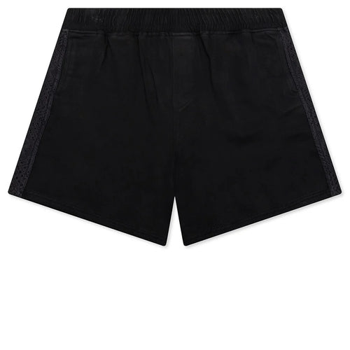 Knitted Panel Shorts Black