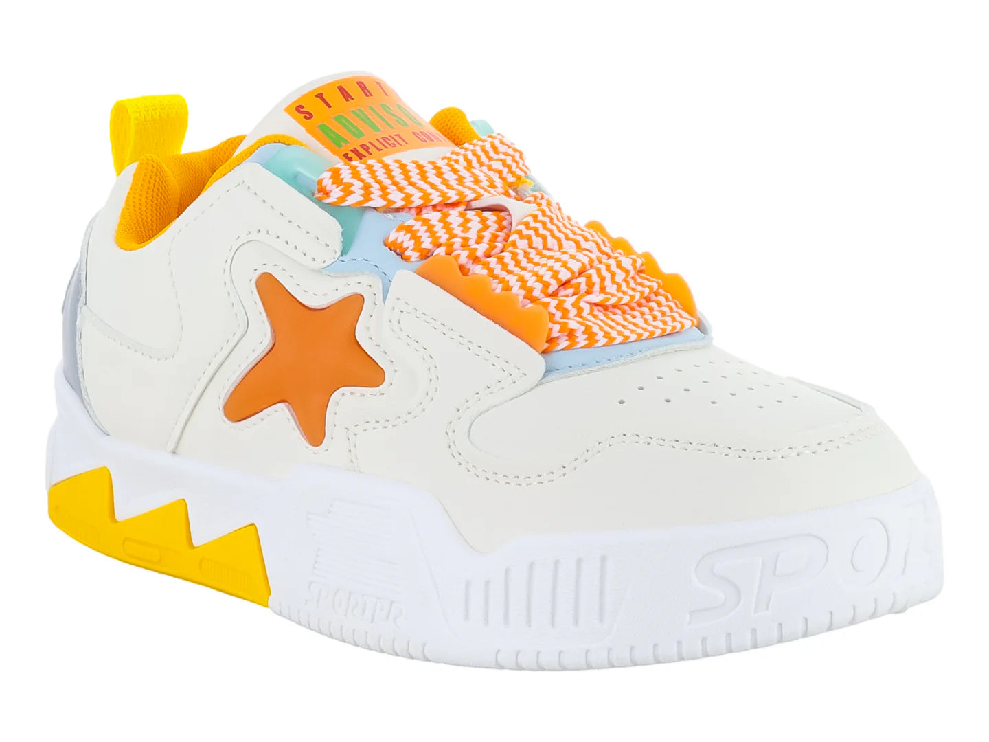 Tenis ZAEM Beige y Naranja para Mujer