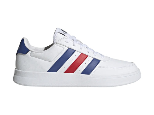 Tenis Adidas Breaknet 20 Blancos con Azul y Rojo para Hombre