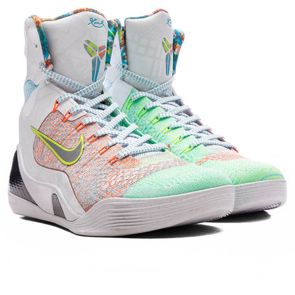 Kobe IX Elite High Protro What The Kobe White Reflective Silver Chlorine Blue