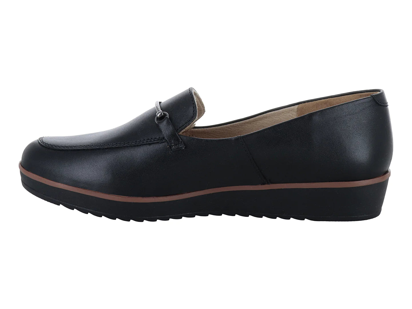 Zapatos Planos Loafer Vicenza Negro para Mujer