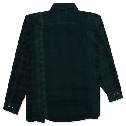 Flannel Shirt 7 Cuts Shirt Over Dye Green
