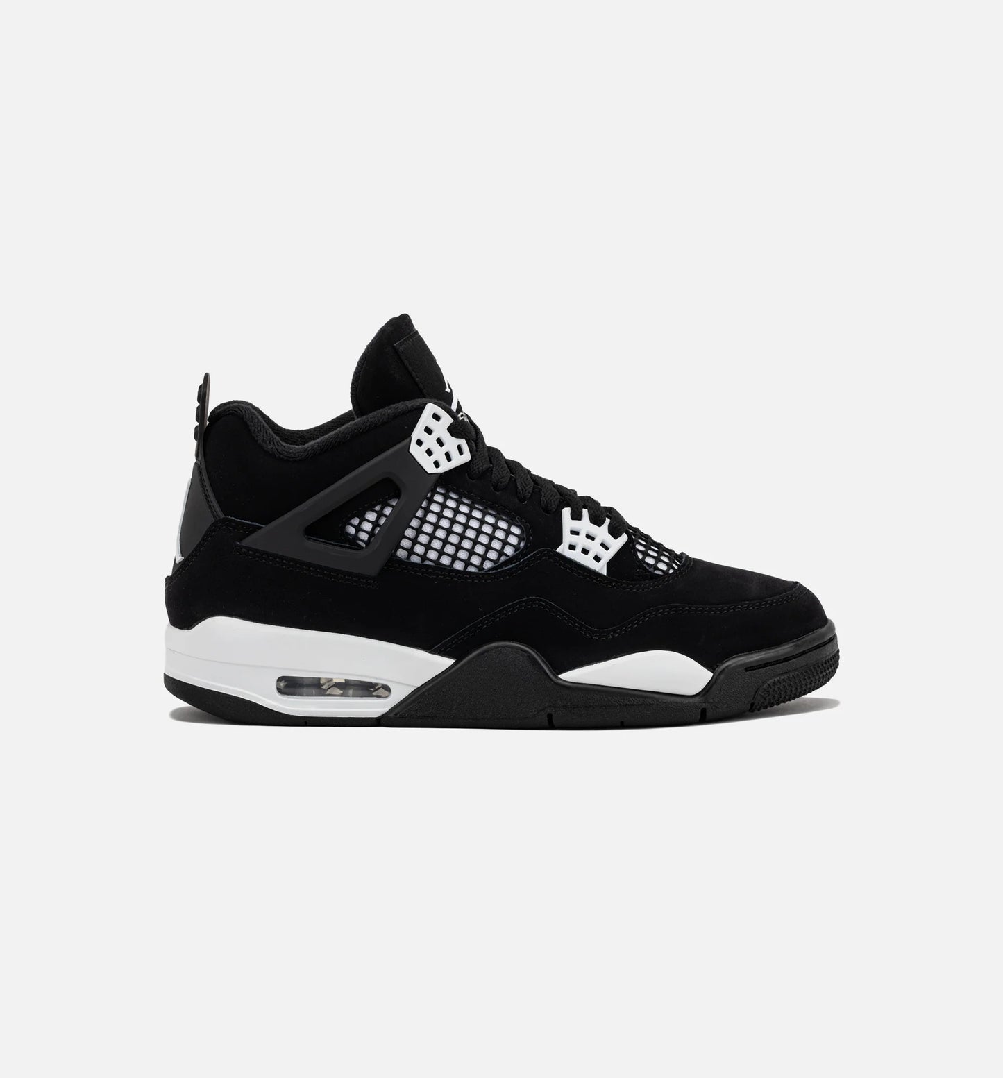 Air Jordan 4 Retro White Thunder Grade School Lifestyle Shoe Black White Black